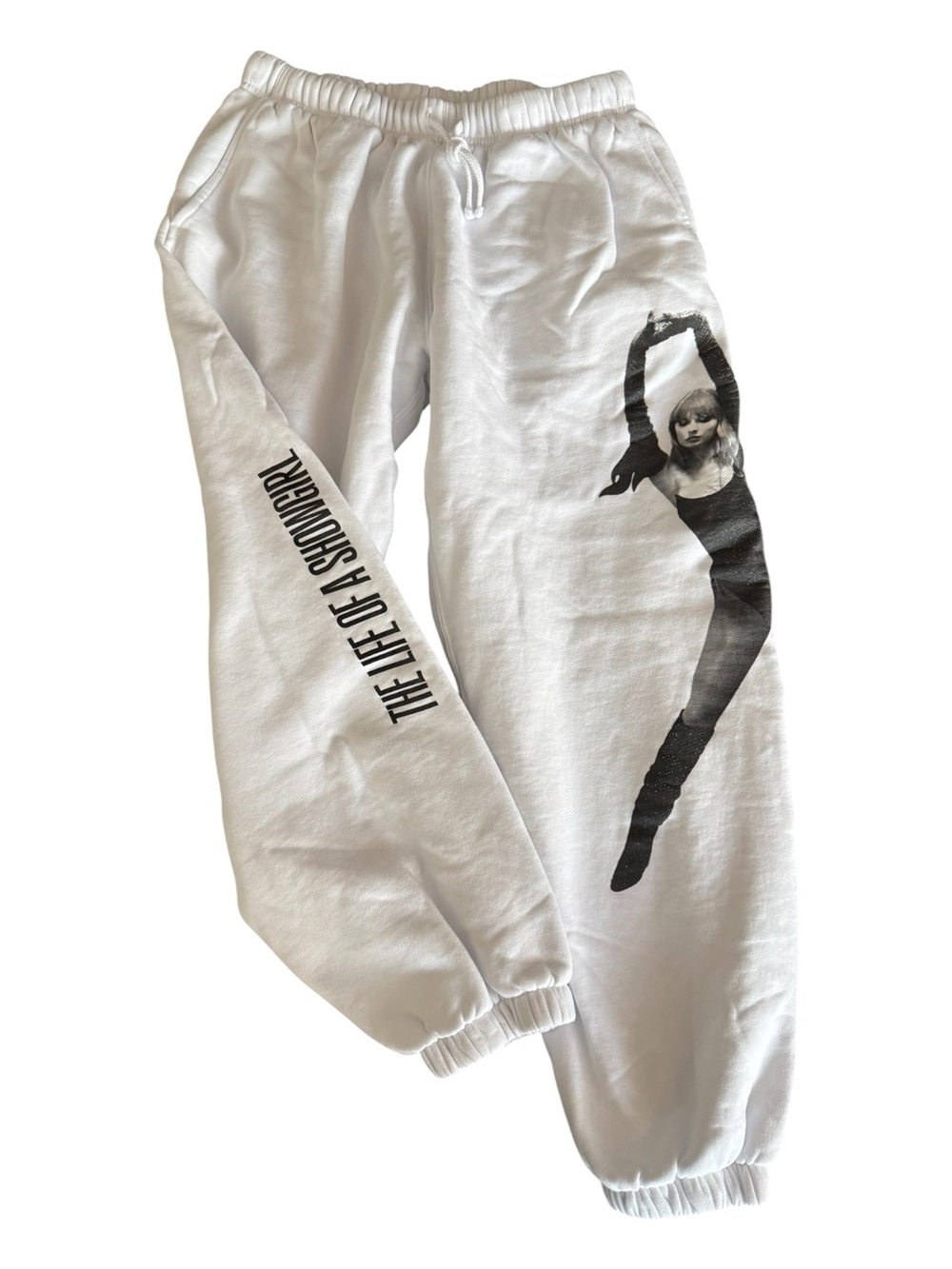 Taylor Swift Official Merch The Life Of A Showgirl White Sweatpants Pockets M